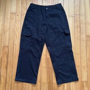 Dickies Black Cargo Pants Relaxed Fit Size 34x30 Utility Workwear